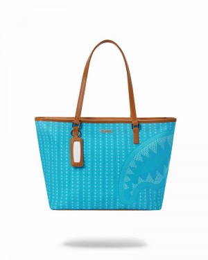 Turquoise Sprayground Illuchains Turq Men's Tote Bags | 92371059