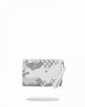 White Sprayground 3am Fur Men's Clutch Bags | 544994697