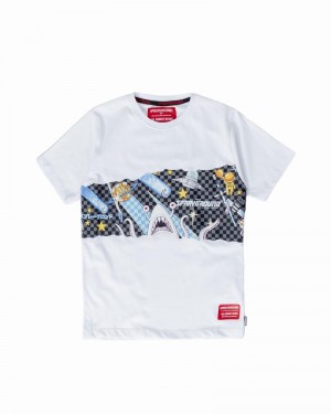 White Sprayground Andre Tokio Bubble V2 Kids' T Shirts | 235986694