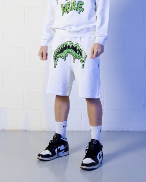 White Sprayground Bermuda Dbd Was Here Men's Shorts | 145381873