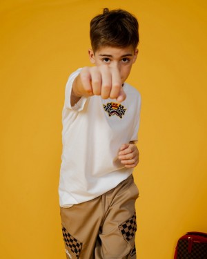 White Sprayground Dakar Kids' T Shirts | 591971368