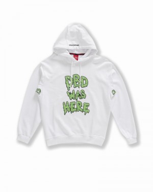 White Sprayground Dbd Was Here Women's Hoodie | 582236148