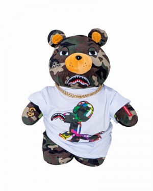 White Sprayground Dog Joker Kids' T Shirts | 322750671