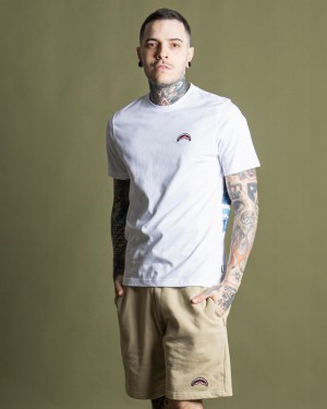 White Sprayground Japan Wave Men's T Shirts | 763159626