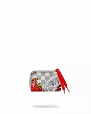 White Sprayground Jardin Du Palais Men's Wallets | 102104578