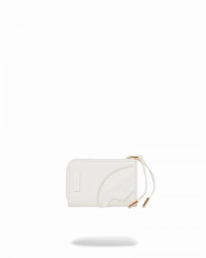 White Sprayground Pearl Sharkmouth Men's Wallets | 186569922