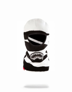 White Sprayground Phantom Shark Slashes Women's Ski Masks | 923036806