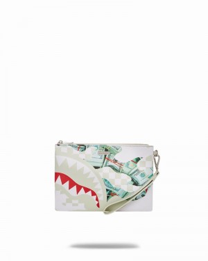 White Sprayground Powder 3am Money Men's Clutch Bags | 691166949