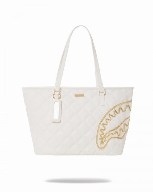 White Sprayground Riviera Gold Men's Tote Bags | 876702034