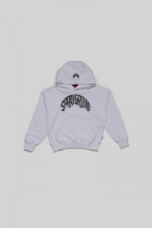 White Sprayground Sharkshape Basic Kids' Hoodie | 581055362