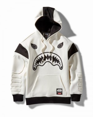 White Sprayground Star Wars Storm Trooper Shark Men's Hoodie | 142190243