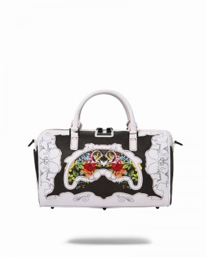 White Sprayground The Floral Cut Mini Men's Duffle Bags | 420972161