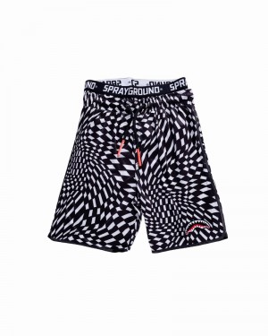 White Sprayground Trippy Men's Swim Shorts | 966340939
