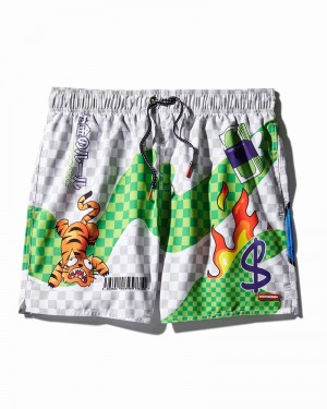 White Sprayground Wtf 2.0 Men's Swim Shorts | 156988735