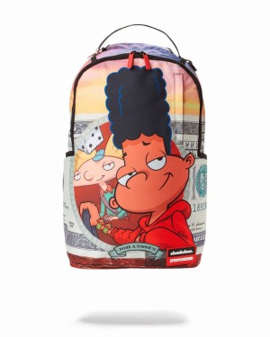 Yellow Sprayground Hey Arnold Cruisin Men's Backpacks | 255881763