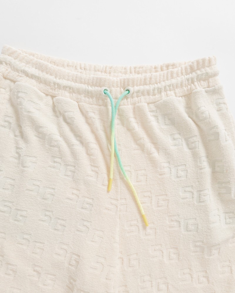 Beige Sprayground Bermuda Jacquard Men's Shorts | 991606718