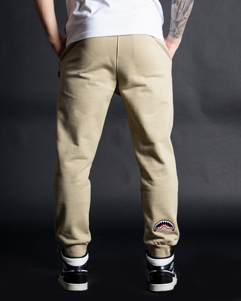 Beige Sprayground Joggers Spray Men's Pants | 550701546
