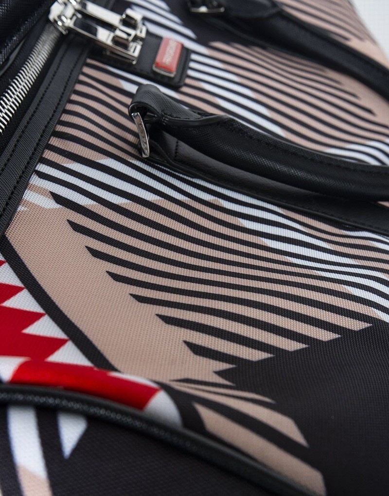 Beige Sprayground Sharks In London Men's Duffle Bags | 180227243