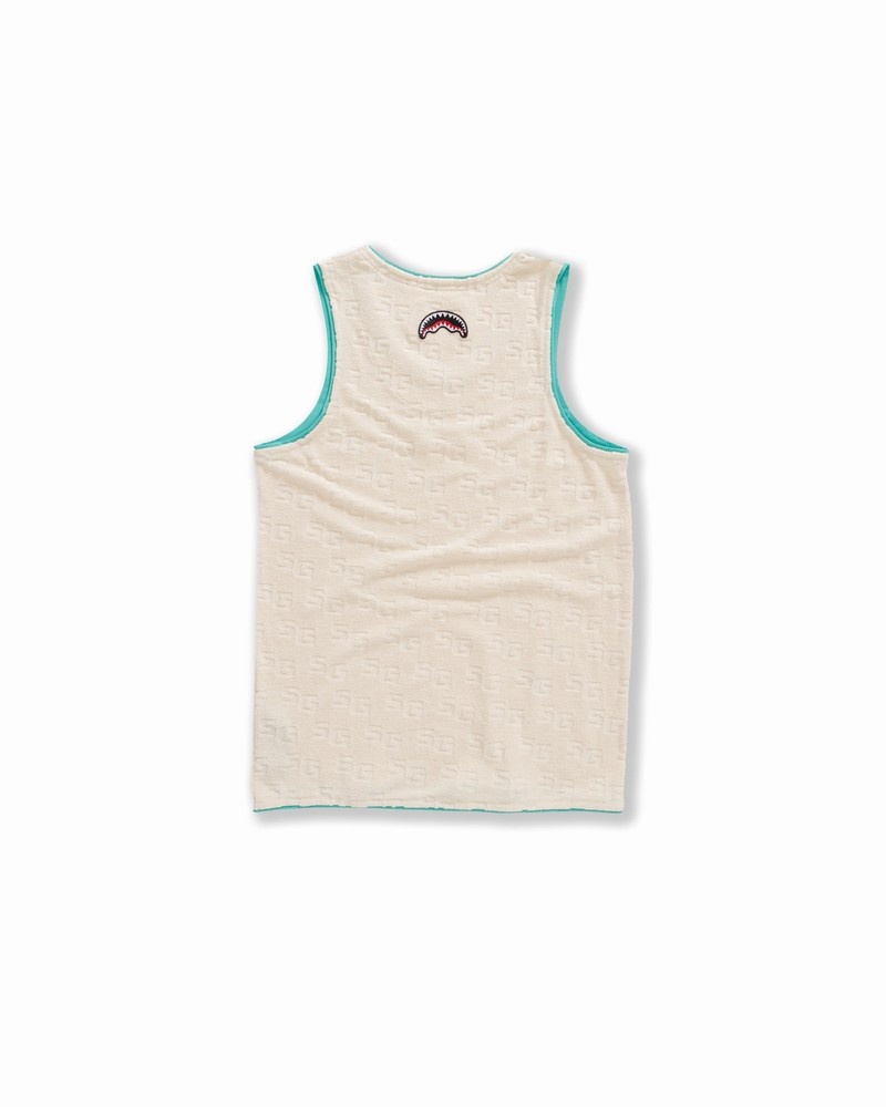 Beige Sprayground Tank Tops Jacquard Women's Tank Top | 870130530