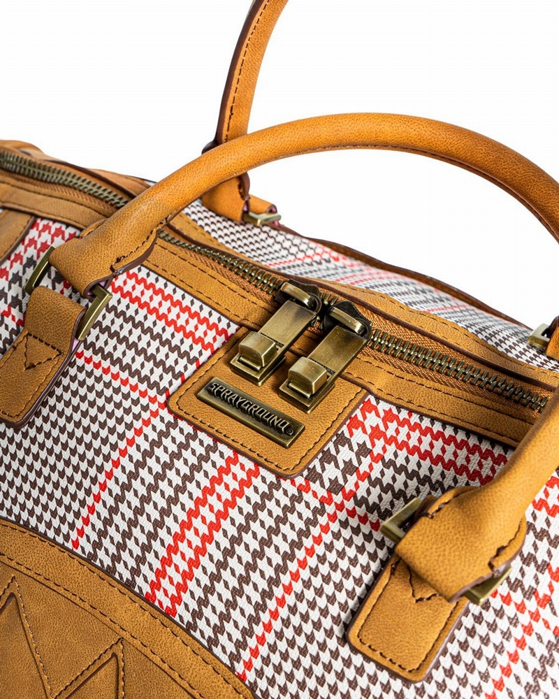 Beige Sprayground Turbo 500 Men's Duffle Bags | 616139551