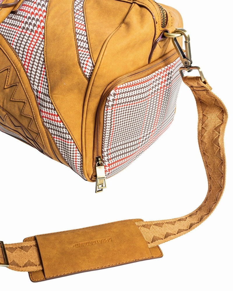 Beige Sprayground Turbo 500 Men's Duffle Bags | 616139551