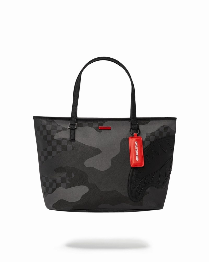 Black Sprayground 3am Never Sleep Men's Tote Bags | 323582054