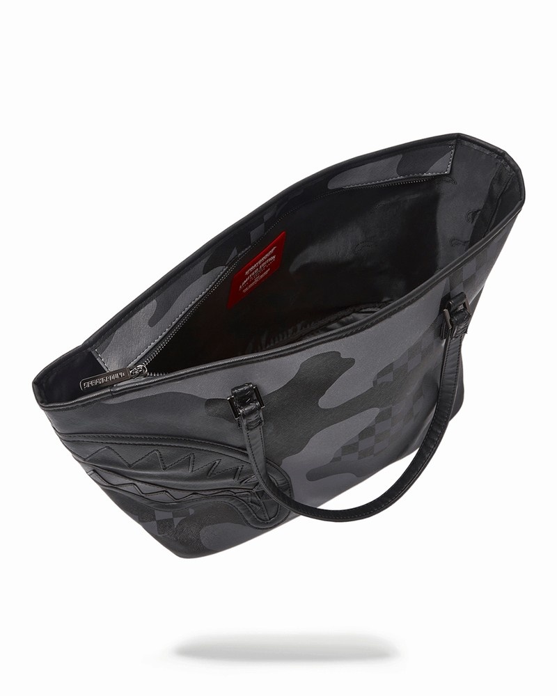 Black Sprayground 3am Never Sleep Men's Tote Bags | 323582054