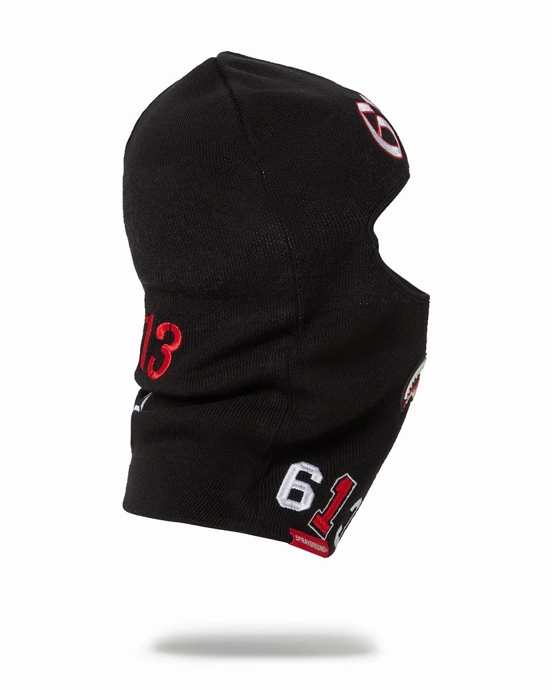 Black Sprayground 613 Typography Women's Ski Masks | 885410632