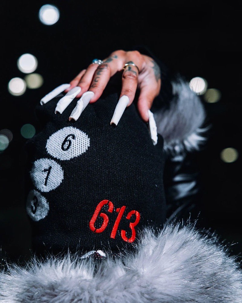 Black Sprayground 613 Typography Women's Ski Masks | 885410632