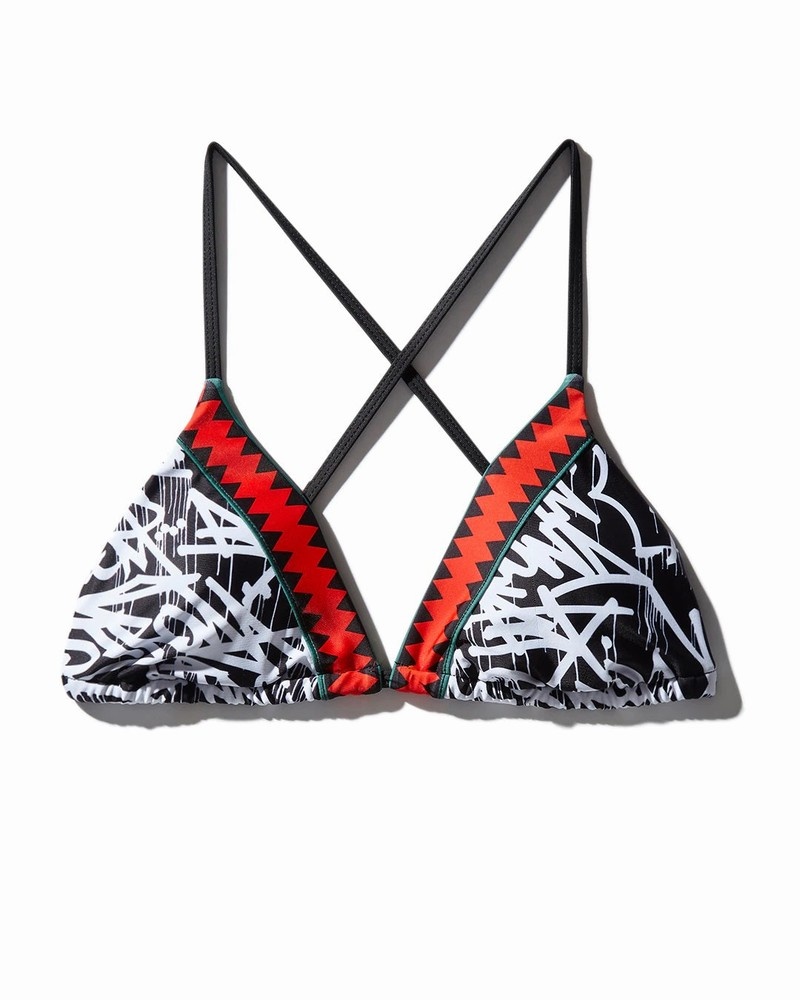 Black Sprayground 6th Avenue Women\'s Bikini Tops | 898677874