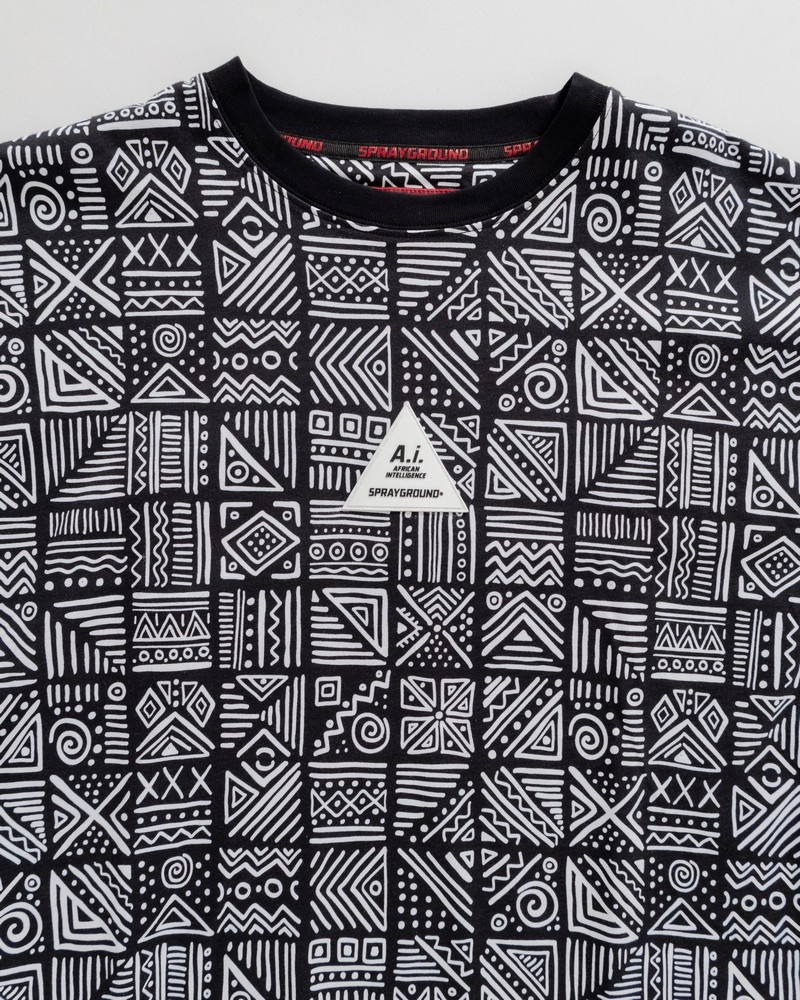 Black Sprayground A.I. Couture Over Women's T Shirts | 566280354