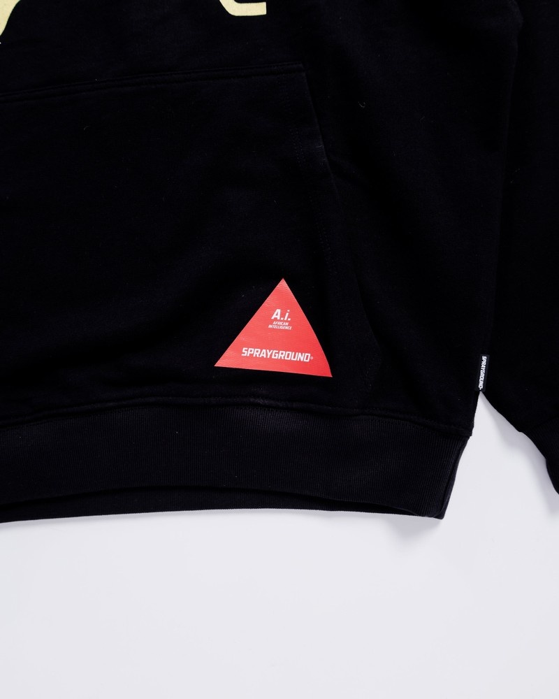 Black Sprayground Ai Smooth Kids' Hoodie | 329418010