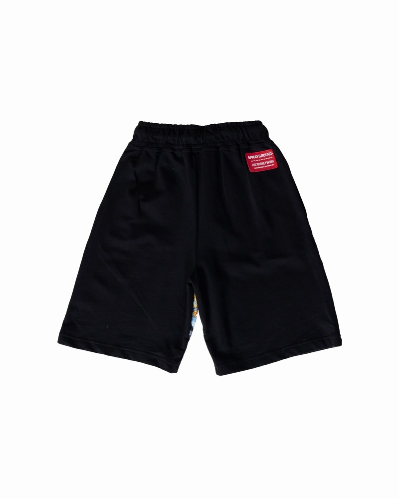 Black Sprayground Andre Tokio Bubble V2 Kids' Shorts | 933952496