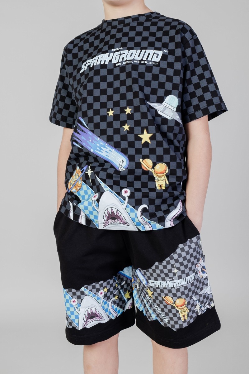 Black Sprayground Andre Tokio Bubble V2 Kids' Shorts | 933952496