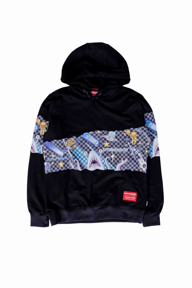 Black Sprayground Andre Tokio Bubble V2 Kids' Hoodie | 646908752