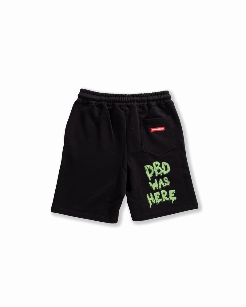 Black Sprayground Bermuda Dbd Was Here Men's Shorts | 901321767