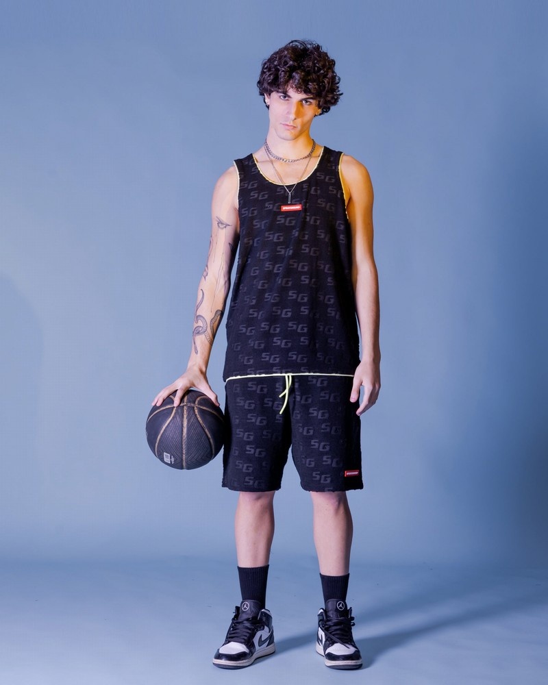 Black Sprayground Bermuda Jacquard Men's Shorts | 87060909