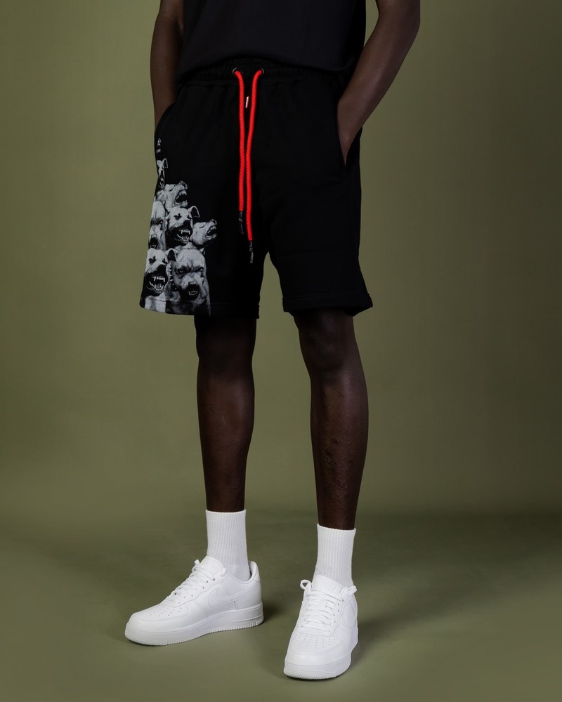 Black Sprayground Bermuda Pitbulls Women's Shorts | 578436024