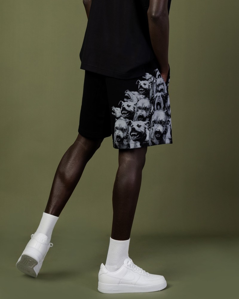 Black Sprayground Bermuda Pitbulls Women's Shorts | 578436024