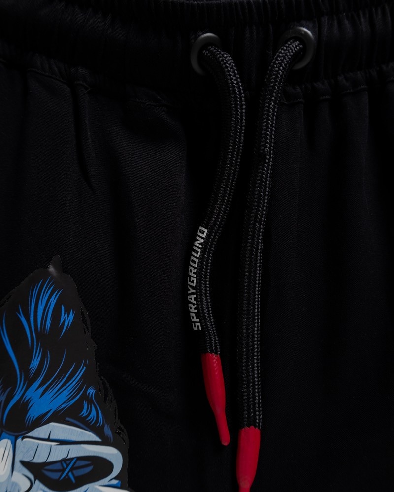 Black Sprayground Bermuda Shark Vibes Cotton Women's Shorts | 991522345