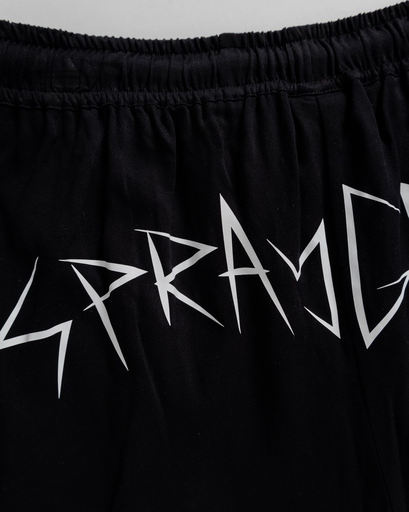 Black Sprayground Bermuda Shark Vibes Cotton Men's Shorts | 975353770