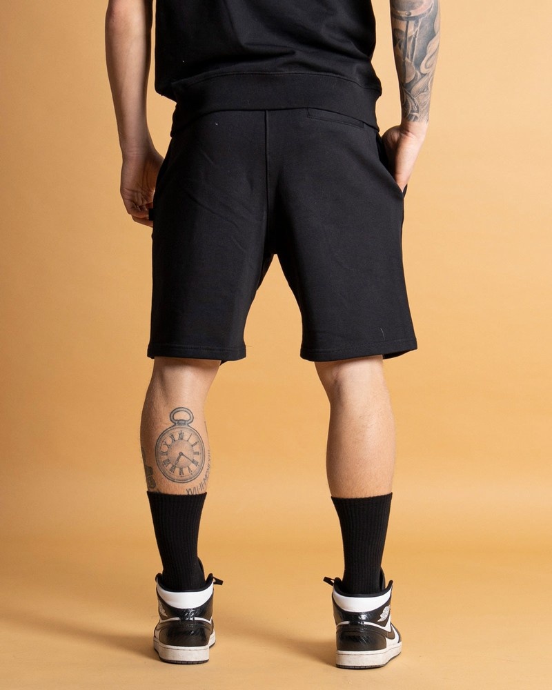 Black Sprayground Bermuda Smooth Men's Shorts | 948314422