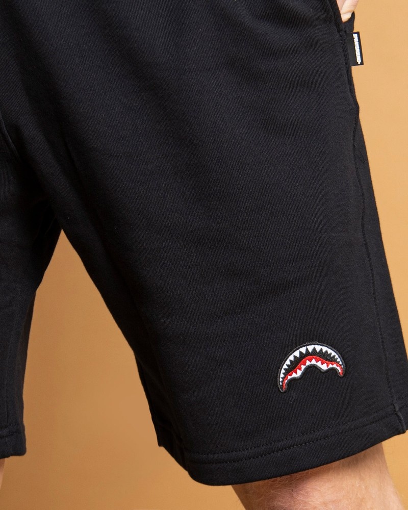 Black Sprayground Bermuda Smooth Men's Shorts | 948314422