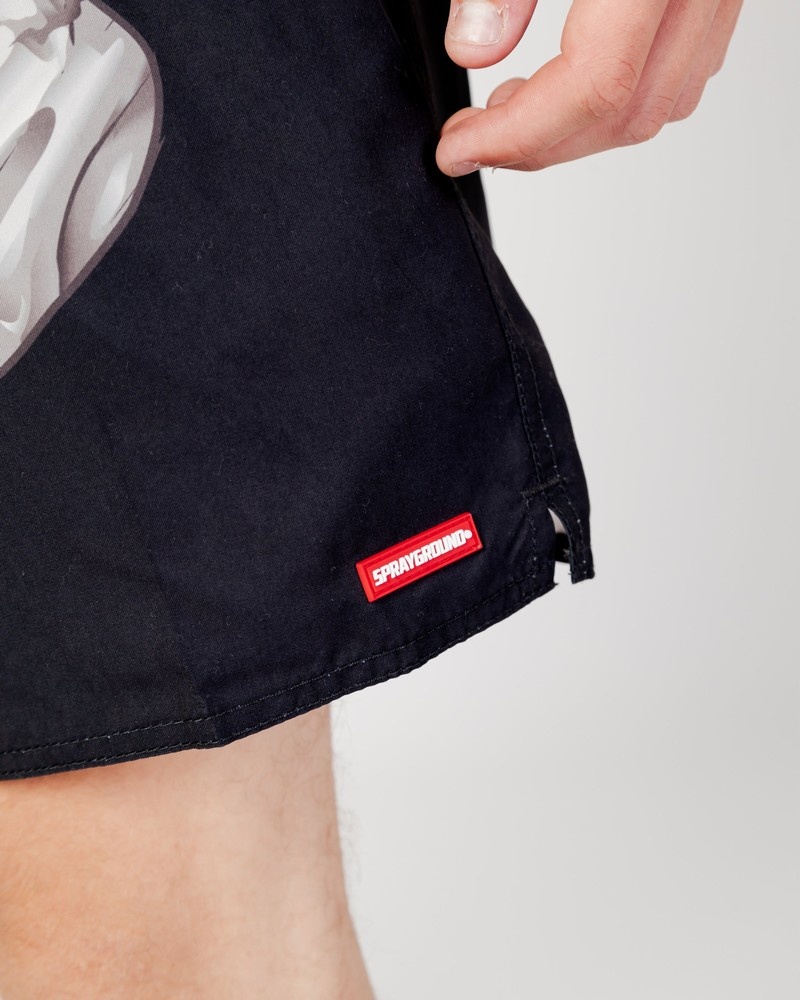 Black Sprayground Burnt Sharks In Paris Swm Women's Swim Shorts | 555144892
