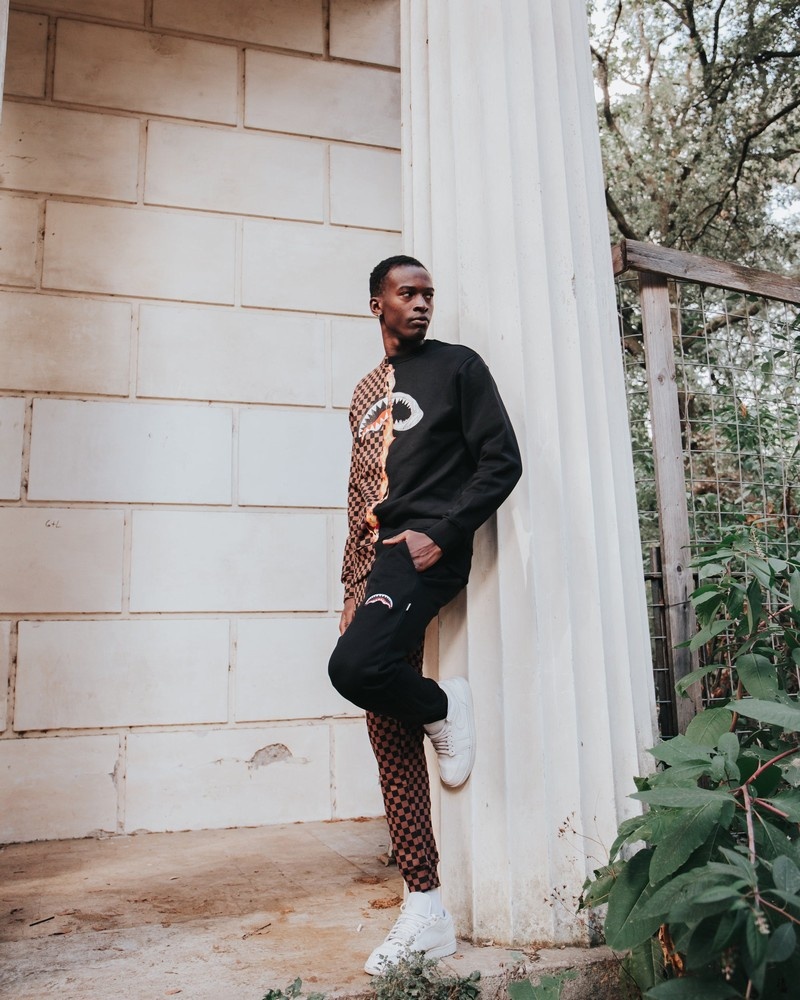 Black Sprayground Burnt Sharks In Paris Men's Joggers | 632597569
