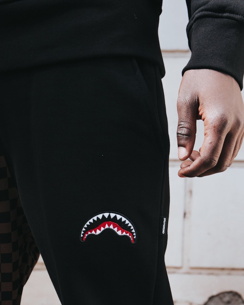Black Sprayground Burnt Sharks In Paris Men's Joggers | 632597569
