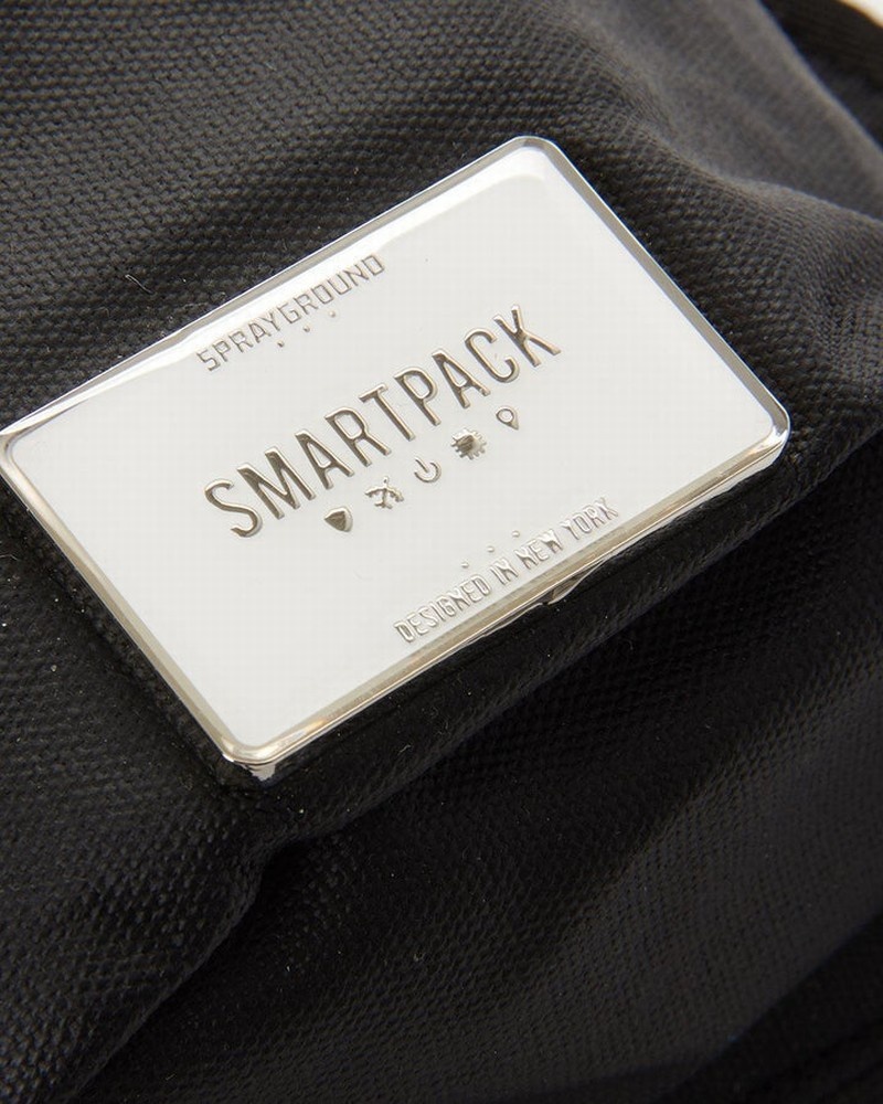 Black Sprayground Cargo Flat Men's Backpacks | 711625064