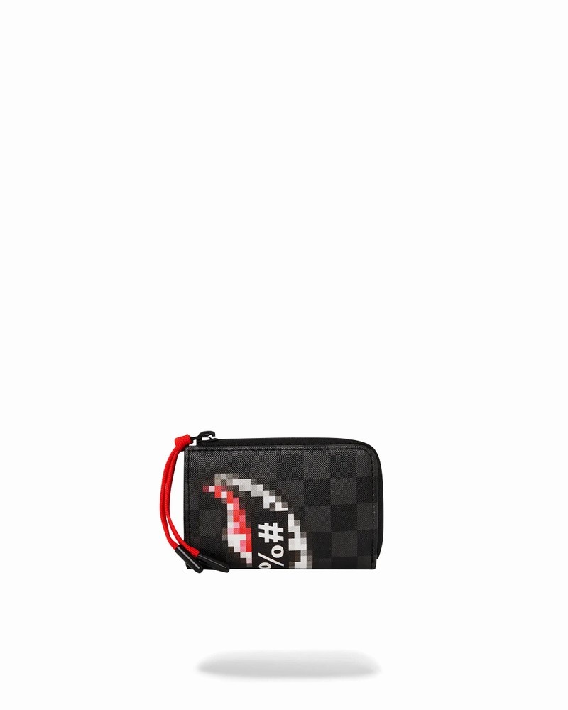 Black Sprayground Censored Men's Wallets | 834832416
