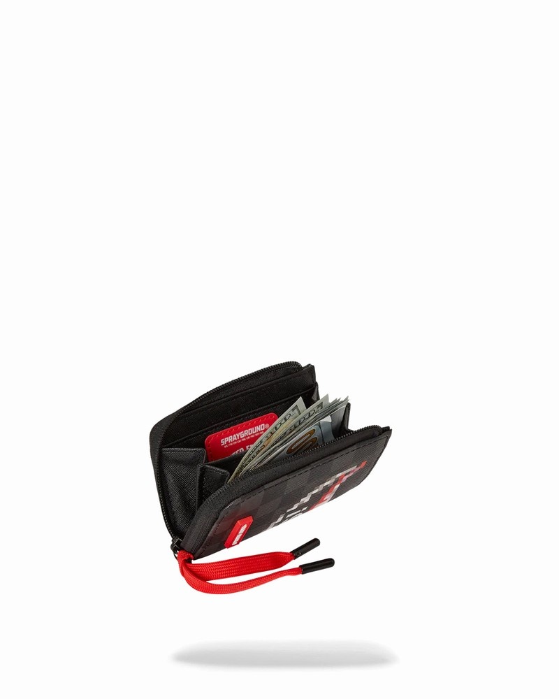 Black Sprayground Censored Men's Wallets | 834832416