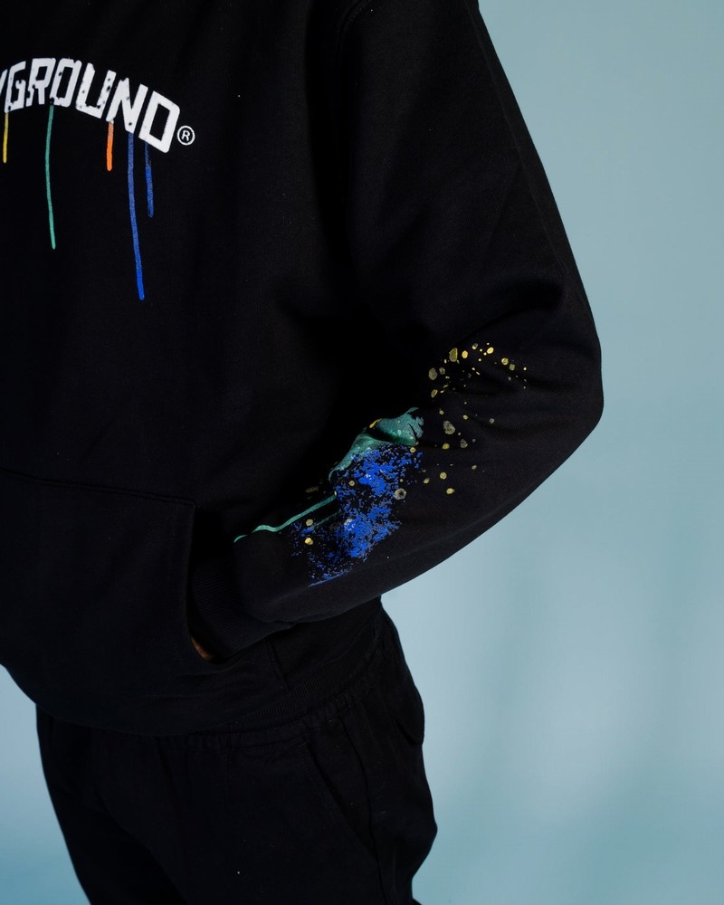 Black Sprayground Color Splat Men's Hoodie | 476904648